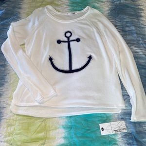 Anchor white pullover sweater